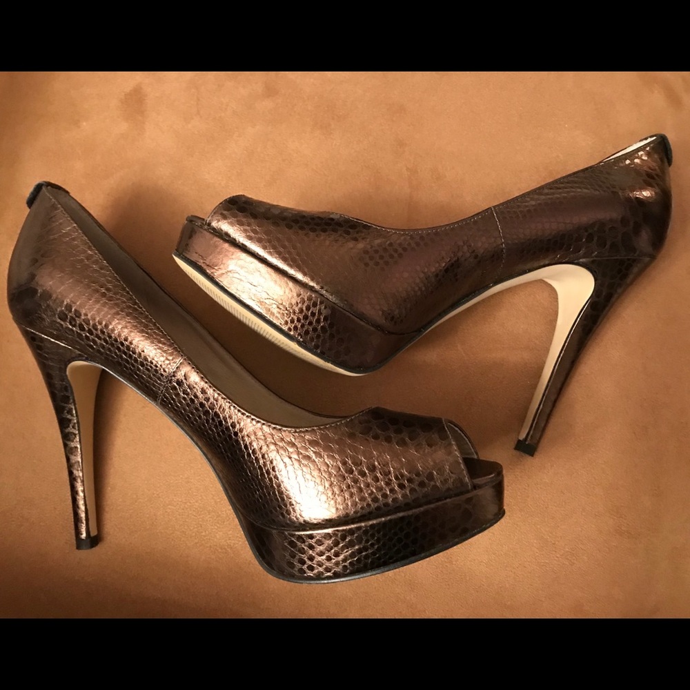 Cocoa Bronze Pumps 7.5m